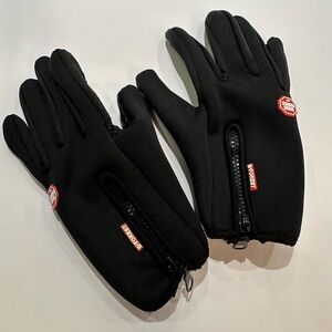 NWOT Mens/Women's Fleece Windproof Warm Touch Screen Outdoor Zipper Gloves